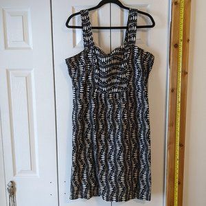 Rickis Print dress, black and white - L